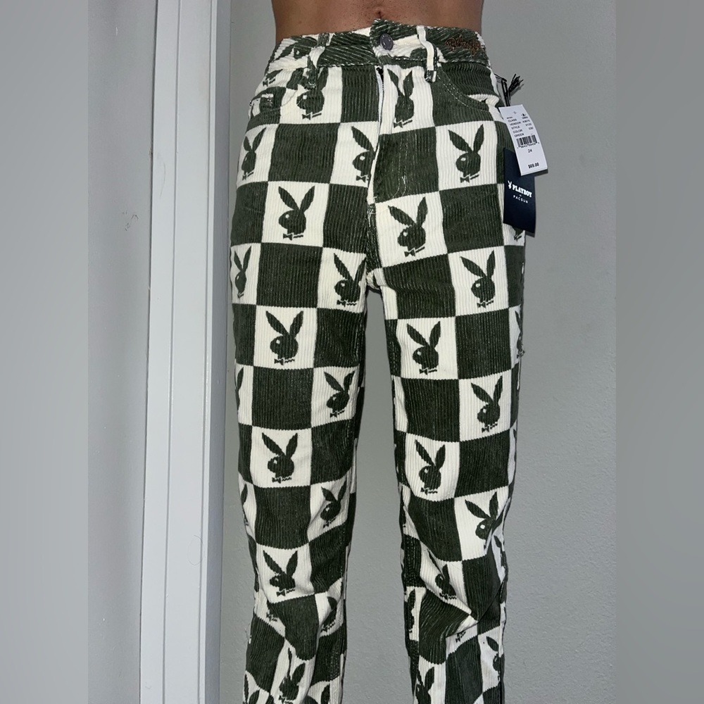 Green checkered playboy pants. Pacsun size 24